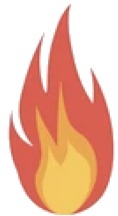 Strong pilot flame-red