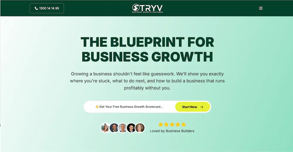 New Stryv Business Growth Partners website after rebrand and website rebuild